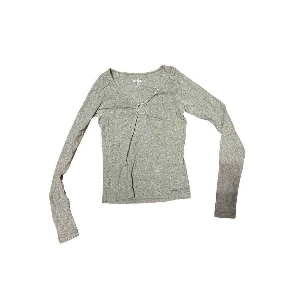 Hollister grey long sleeve, soft stretchy shirt top Tee small